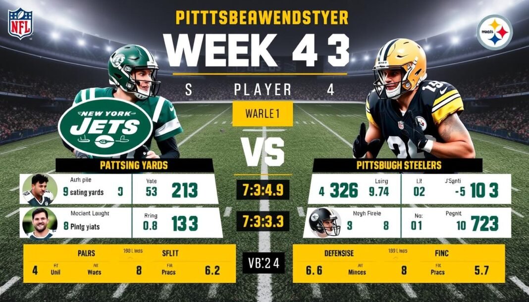 new york jets vs steelers match player stats