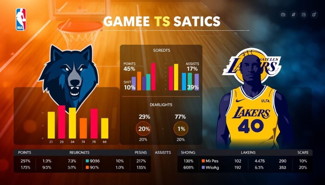 minnesota timberwolves vs lakers match player stats