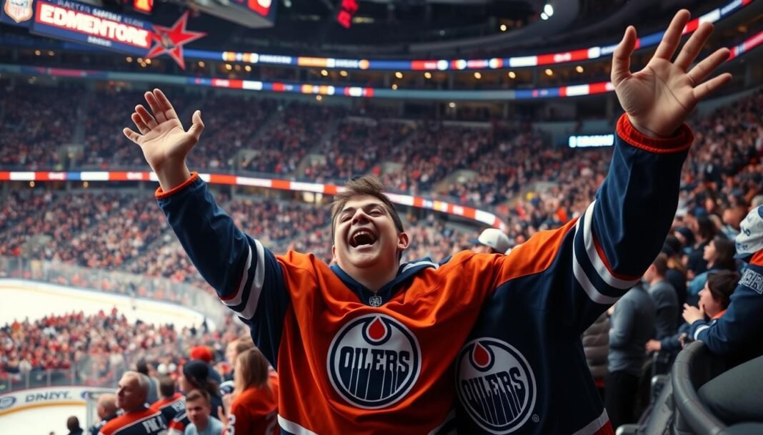 oilers fan flashes crowd unblurred