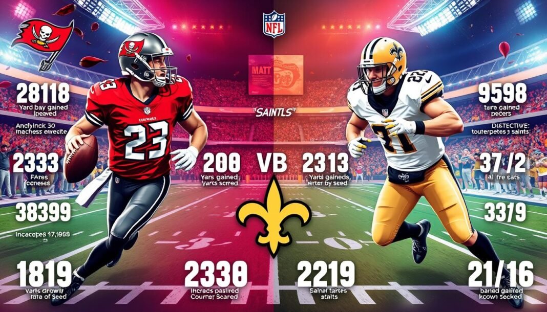 tampa bay buccaneers vs new orleans saints match player stats