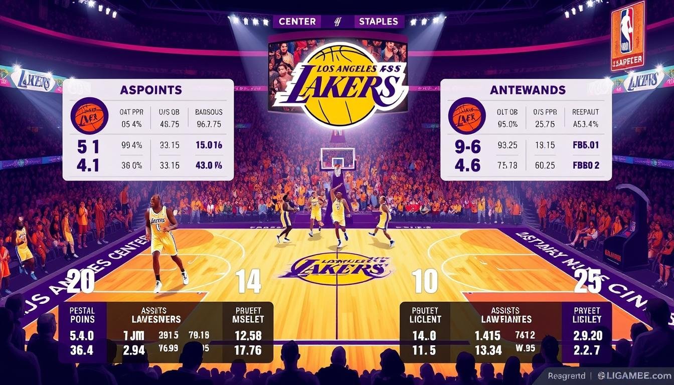 golden state warriors vs lakers match player stats